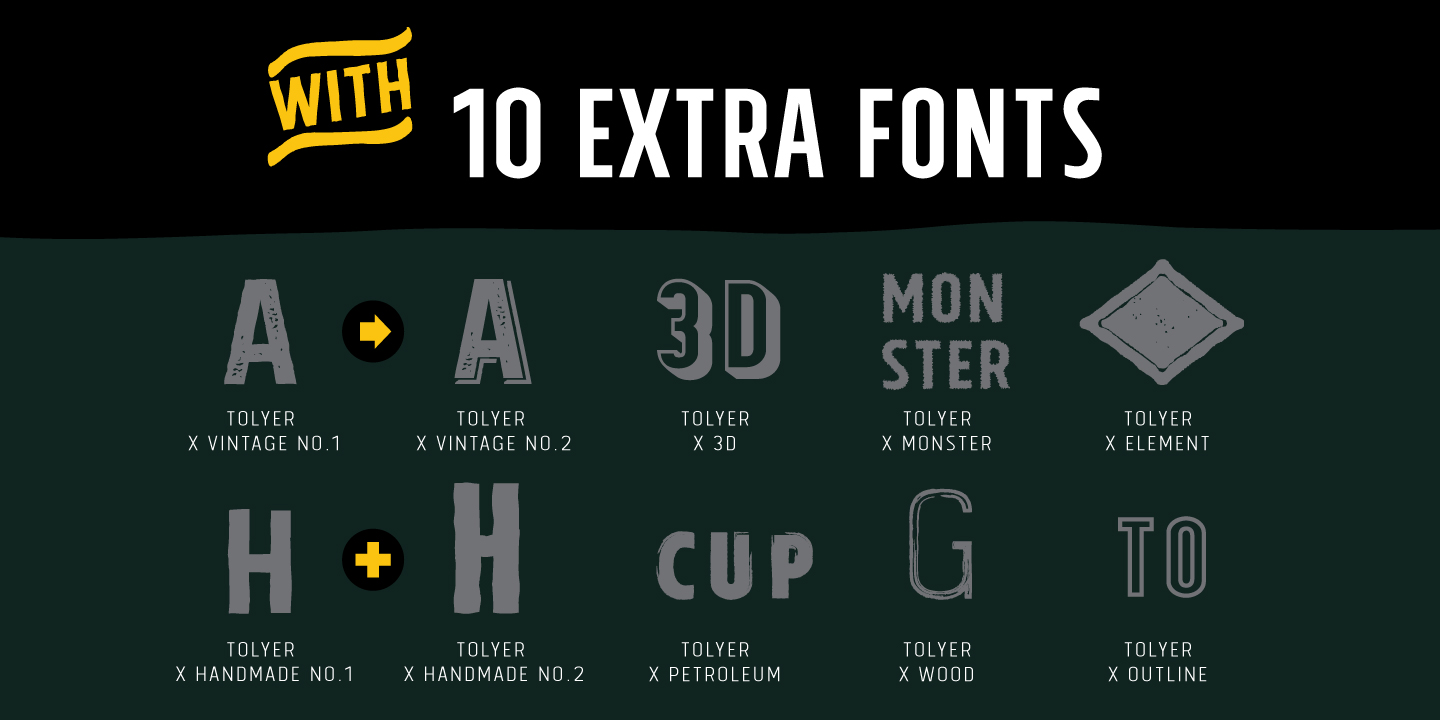 Tolyer Extra Font preview